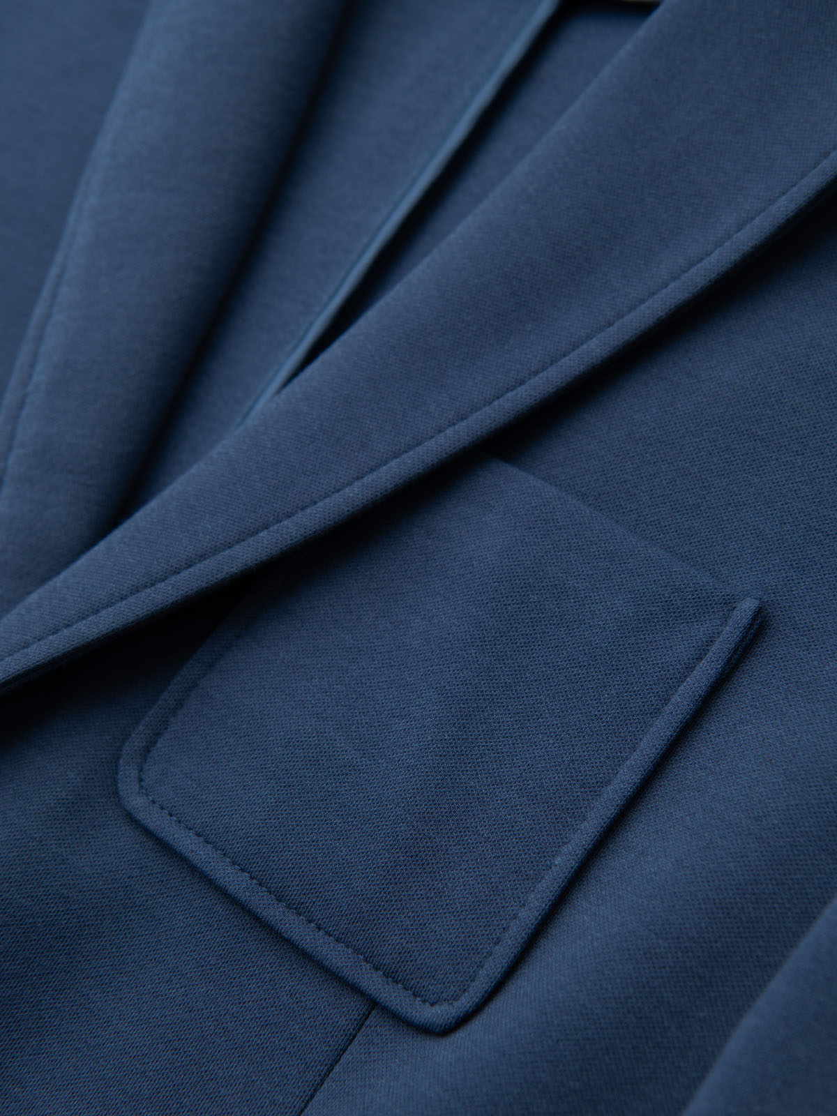 Ombre Men's SLIM knit jacket with subtle texture - dark blue