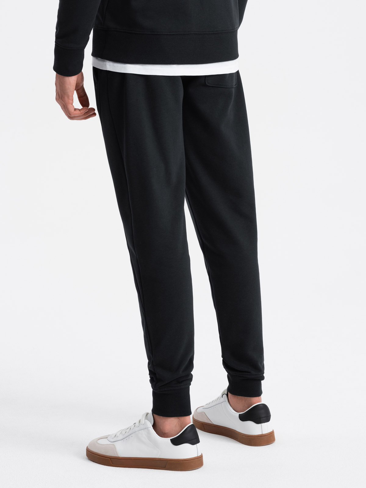 Ombre BASIC men's cotton sweatpants joggers - black