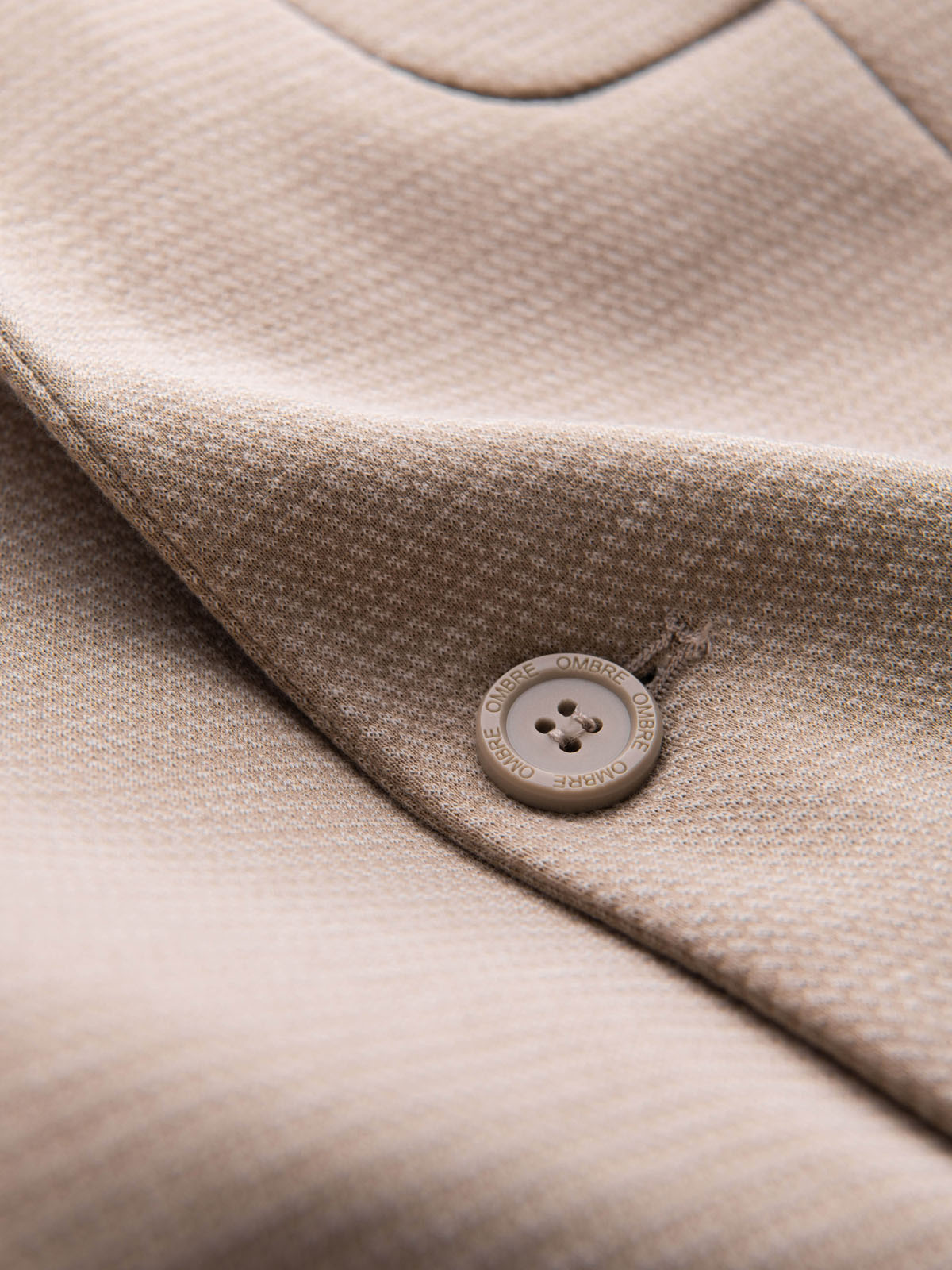 Ombre Elegant fitted men's structured knit blazer - beige