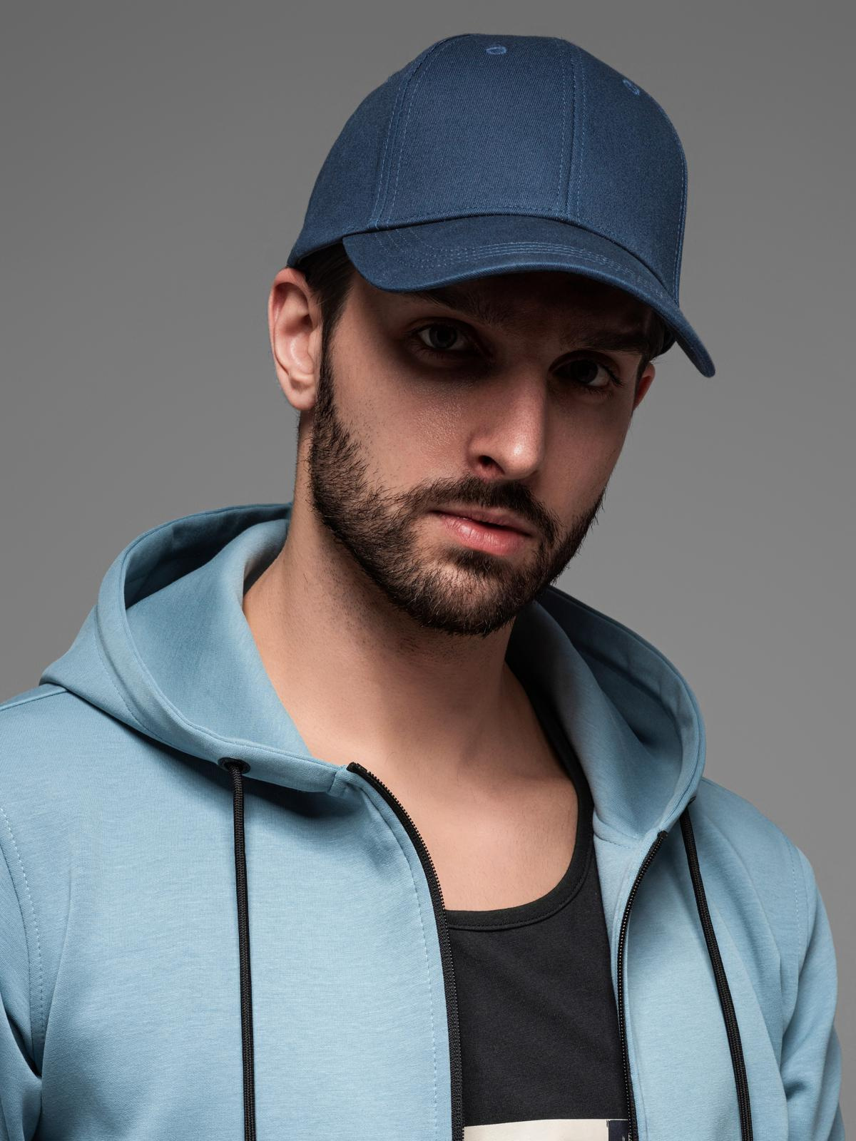Ombre One-color men&#039;s baseball cap - navy blue
