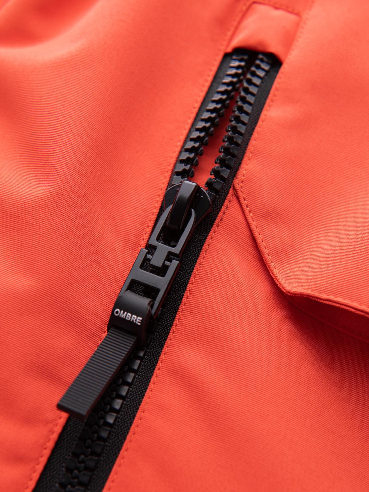 Ombre Men&#039;s long insulated jacket with reflective elements - orange