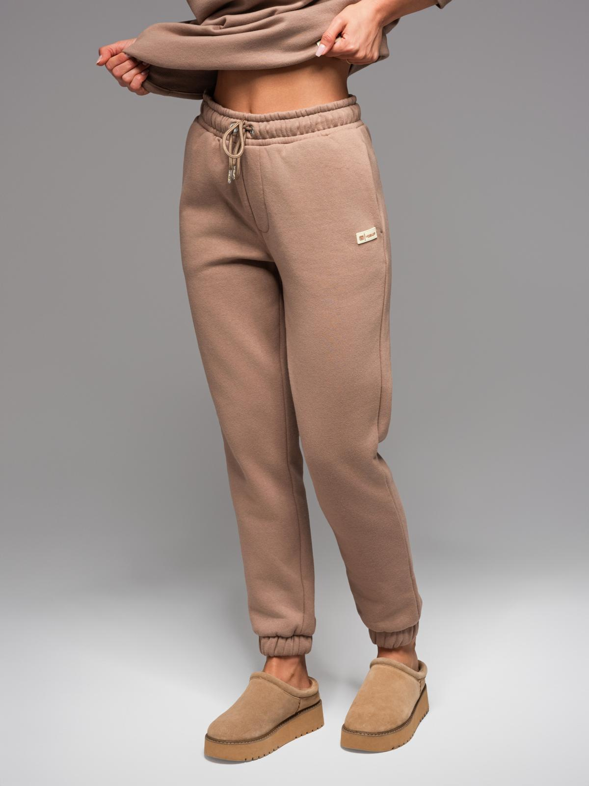 Ombre Classic unisex sweatpants with ribbed cuffs - brown