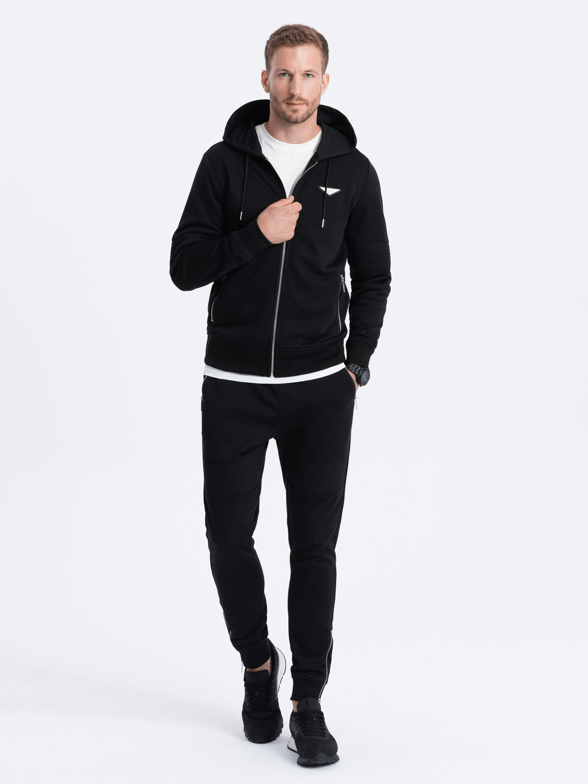 Ombre Mens sweatshirt set unbuttoned sweatshirt + pants