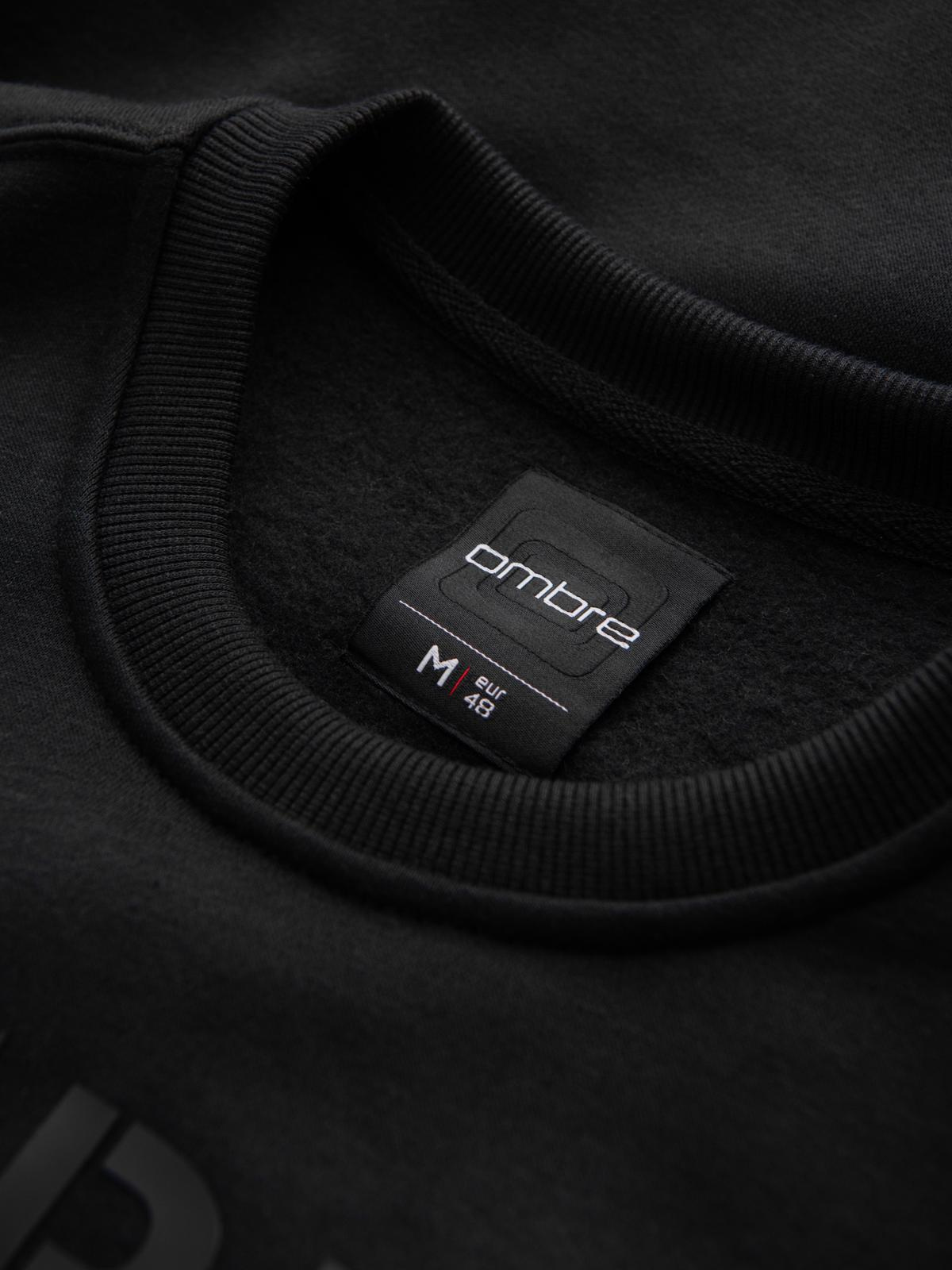 Ombre Classic men&#039;s sweatshirt with inscription - black