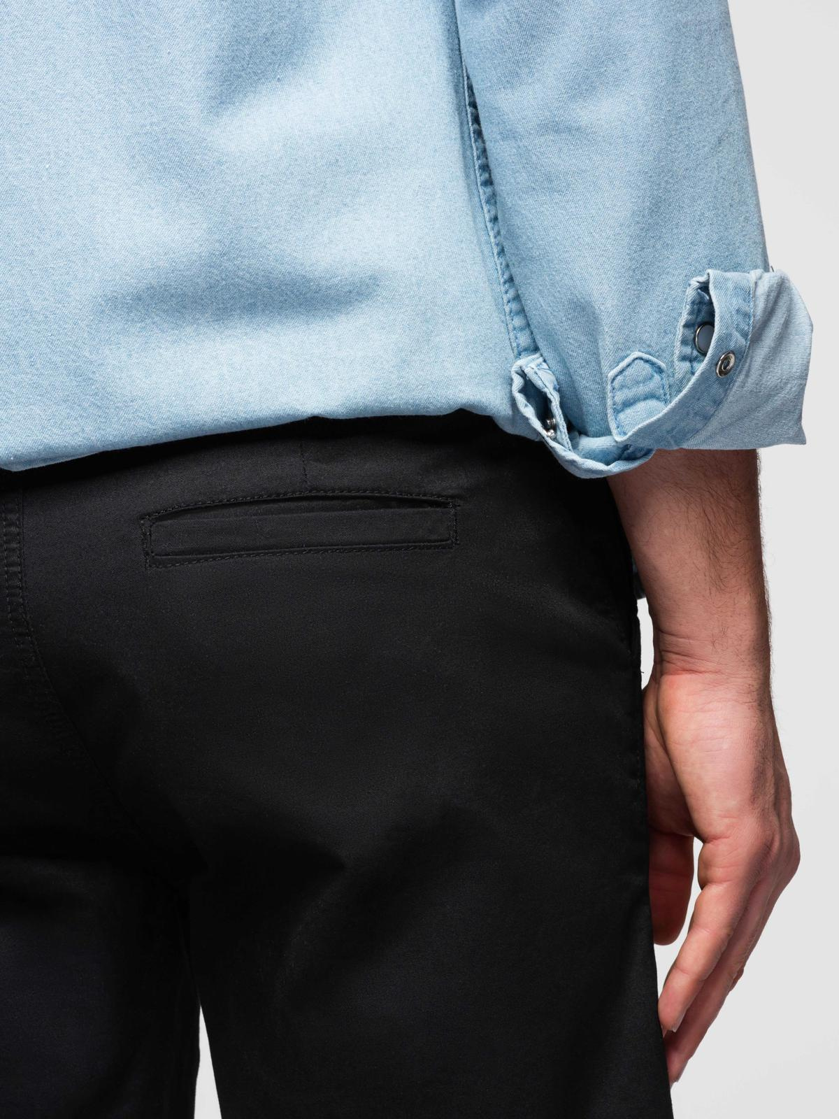 Ombre Classic men's chino shorts with rolled up leg - black
