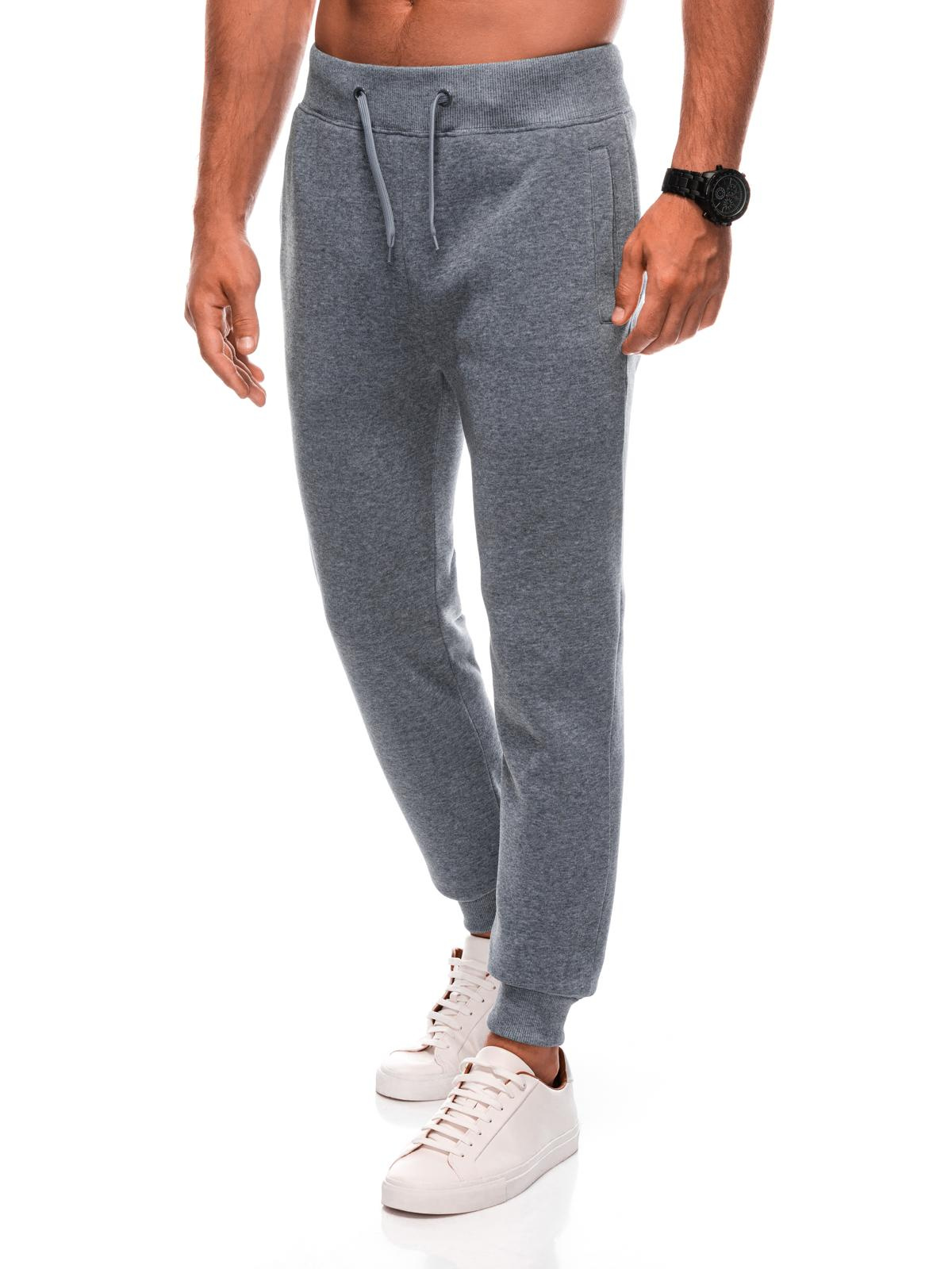 Edoti Men's BASIC uniform sweatpants joggers - grey melange