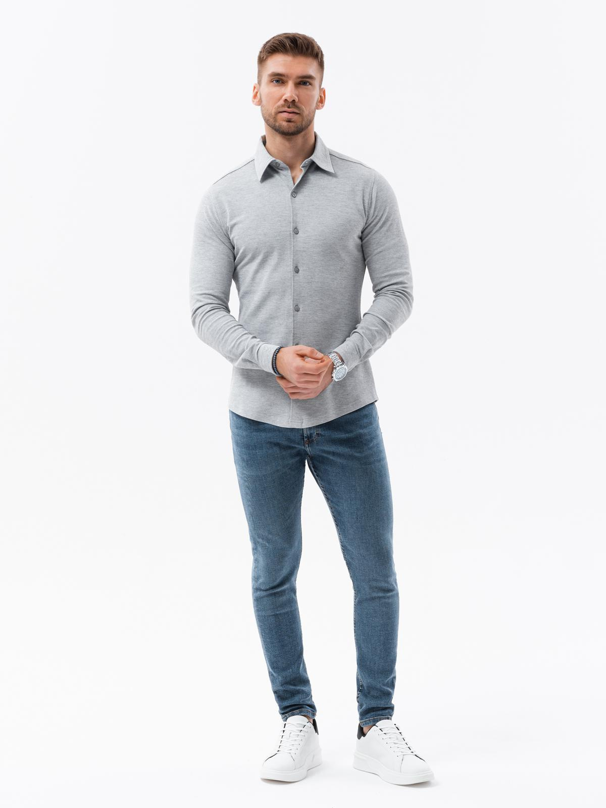 Ombre Men's long sleeve knit shirt