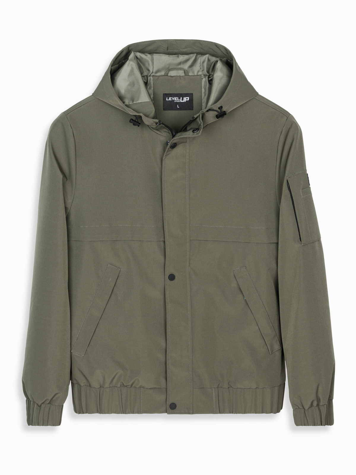 Ombre Men&#039;s functional transitional jacket with hood - olive