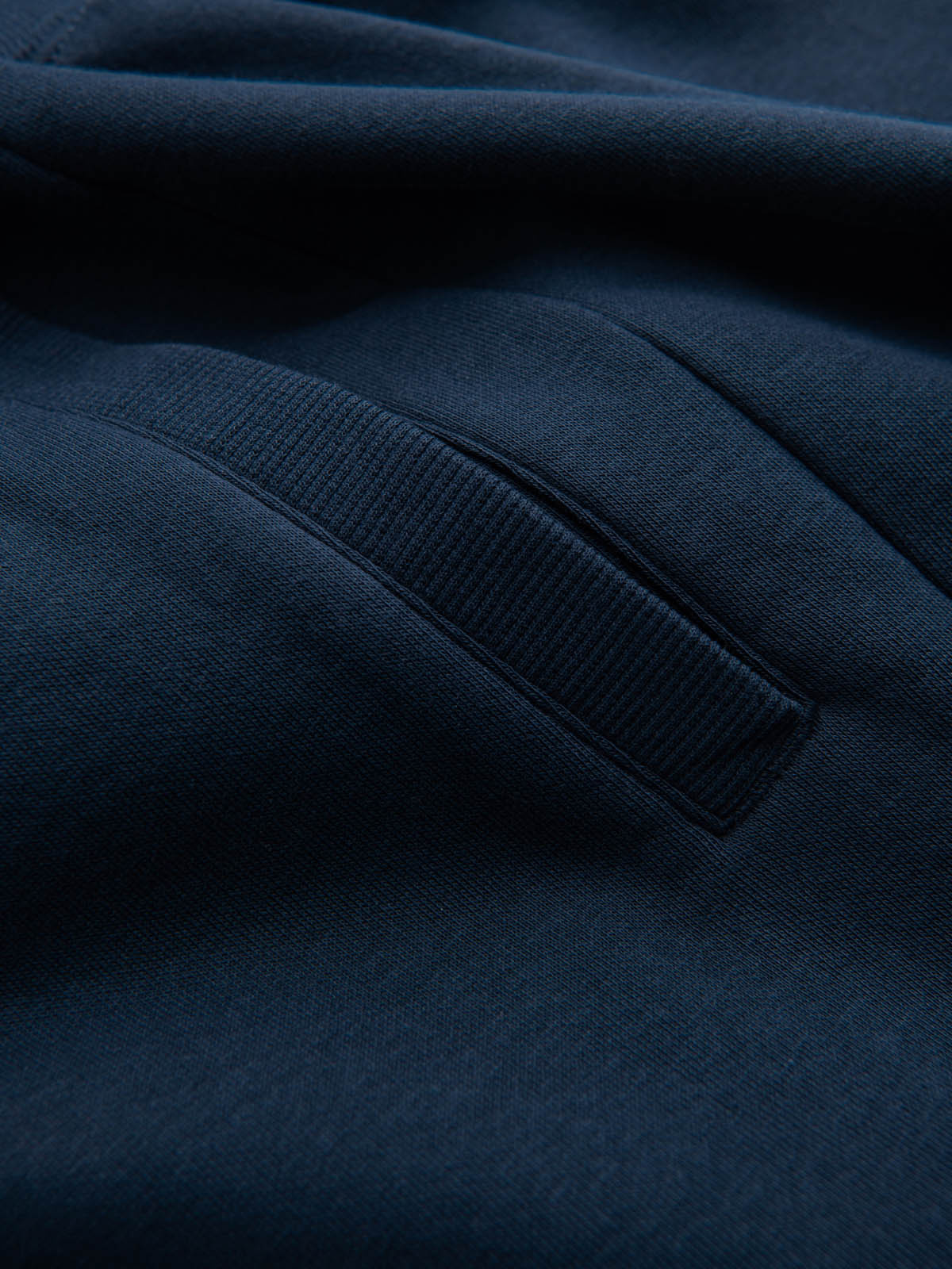 Ombre Men&#039;s pre-knee BASIC sweat shorts - navy blue