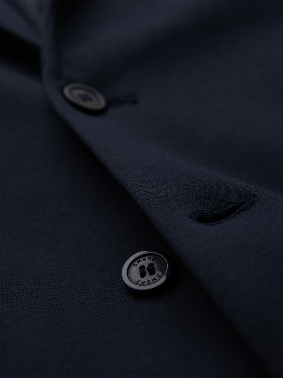 Ombre Men's knitted jacket with a fitted cut - navy blue