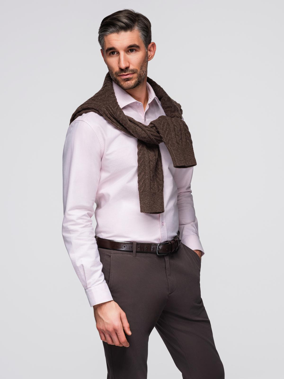 Ombre Cotton pastel men&#039;s oxford shirt - light pink