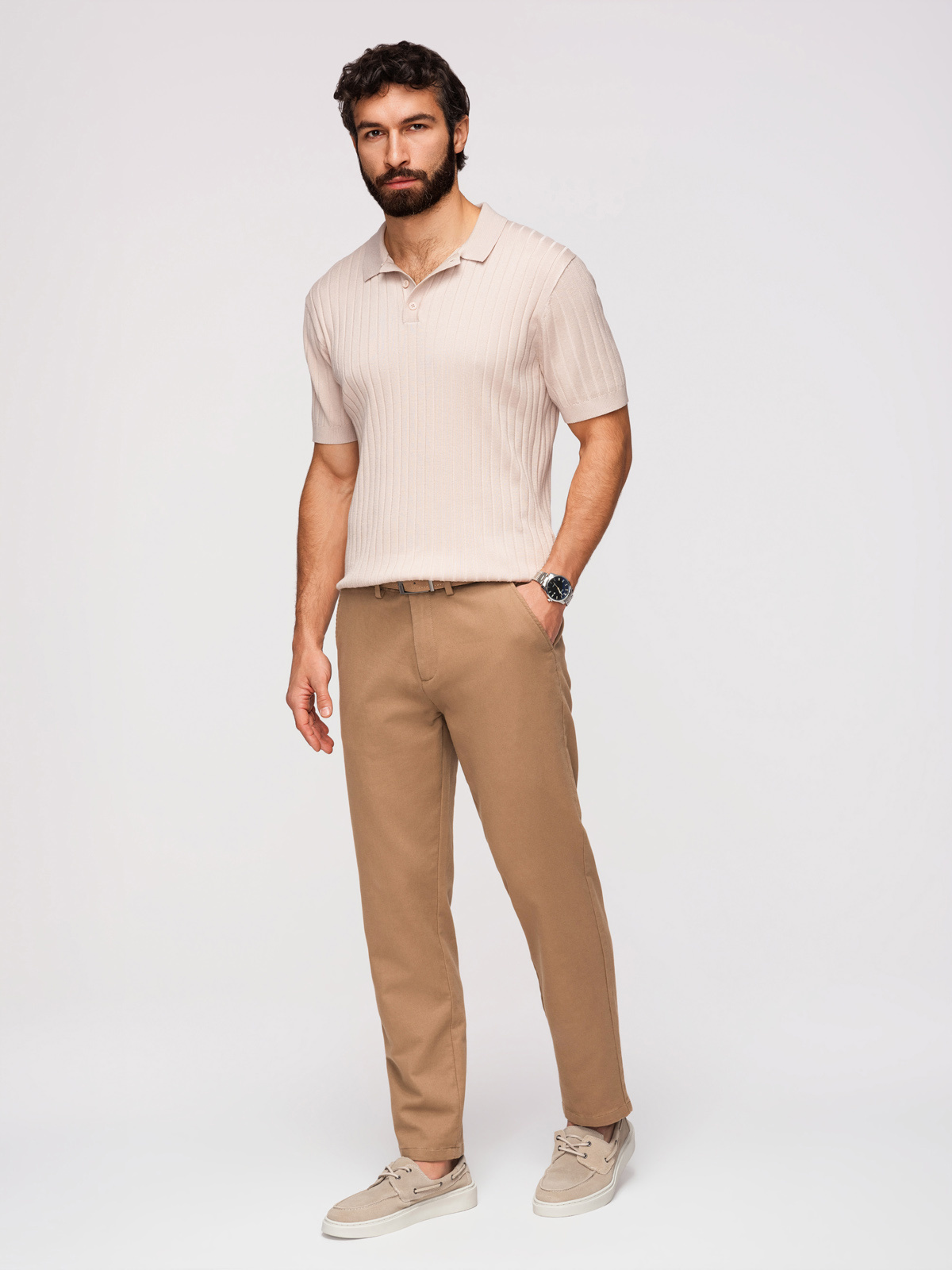 Pánske SLIM FIT chino nohavice - hnedé