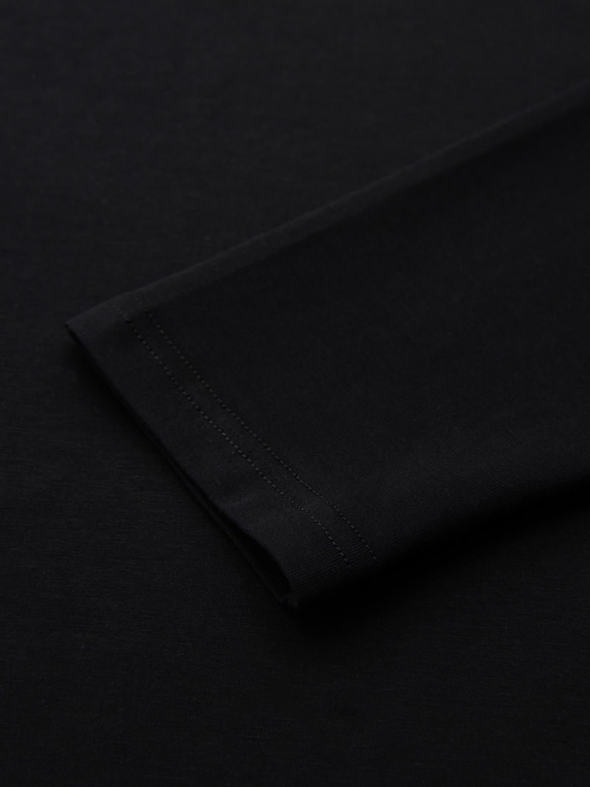Ombre Men's SLIM FIT longsleeve with elastane and print - black
