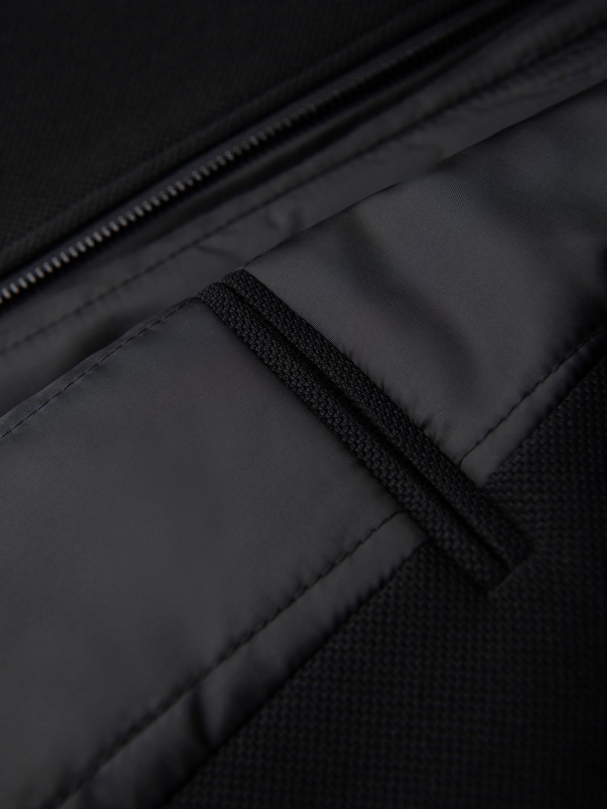 Ombre Fitted structured men&#039;s high collar coat - black