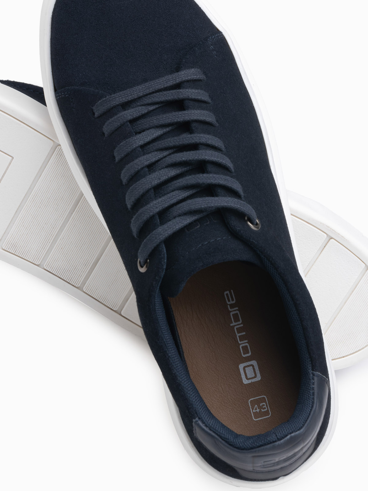 Ombre Classic men&#039;s soft suede sneaker shoes - navy blue