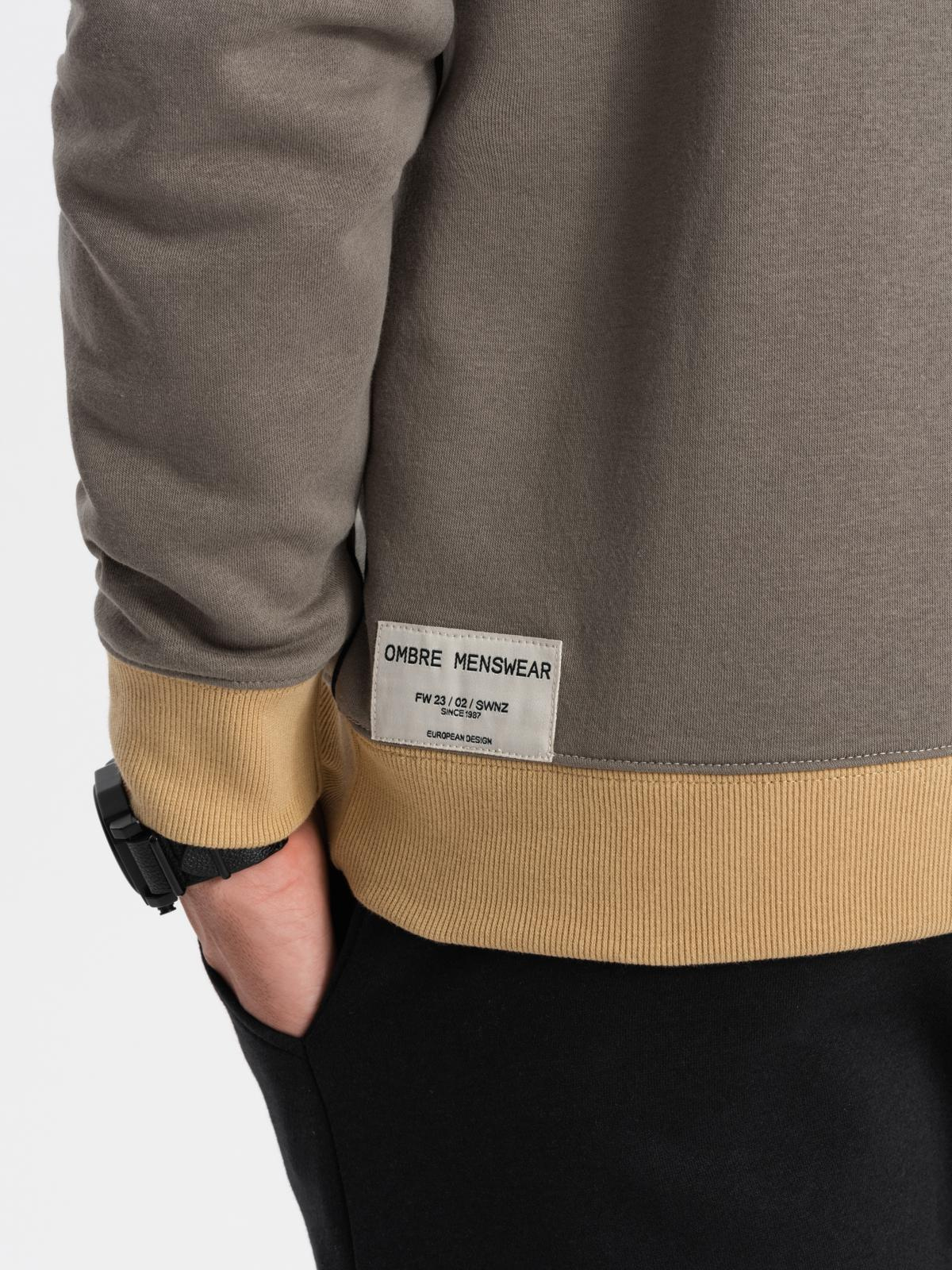 Ombre Men's OVERSIZE sweatshirt with contrasting color combination