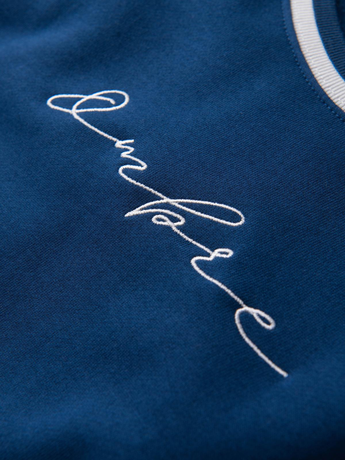 Ombre Men's raglan sleeve sweatshirt with contrasting details - dark blue