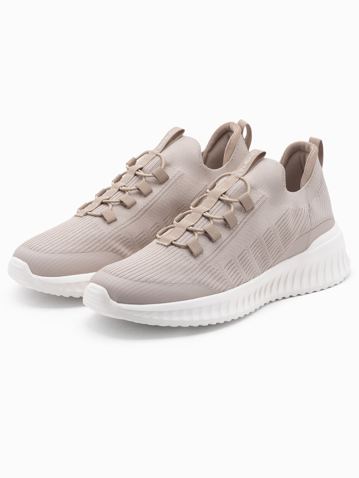 Ombre Men&#039;s slip-on sneaker shoes made of lightweight materials - beige