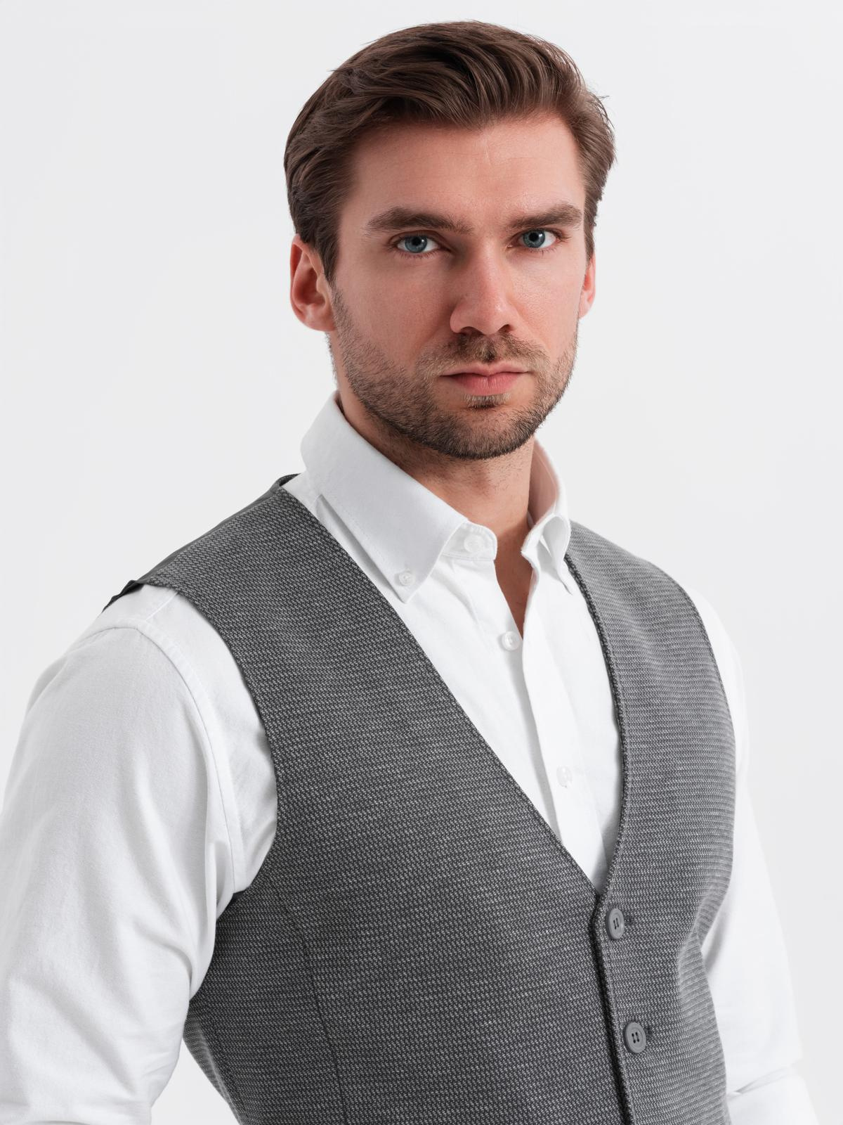 Ombre Elegant men's set suit vest + shorts