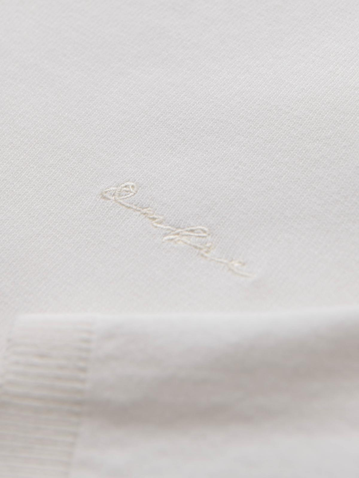 Ombre Men's polo sweater with embroidery on chest - white