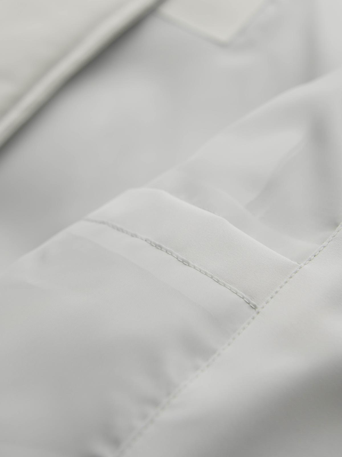 Ombre Men&#039;s quilted jacket with hooded ramonesque cut - light grey