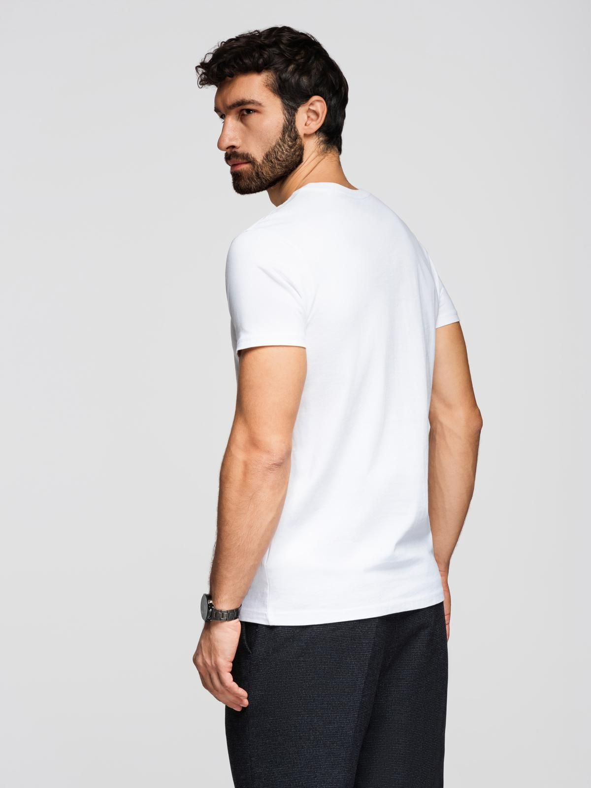 Ombre Men's BASIC classic cotton T-shirt - white