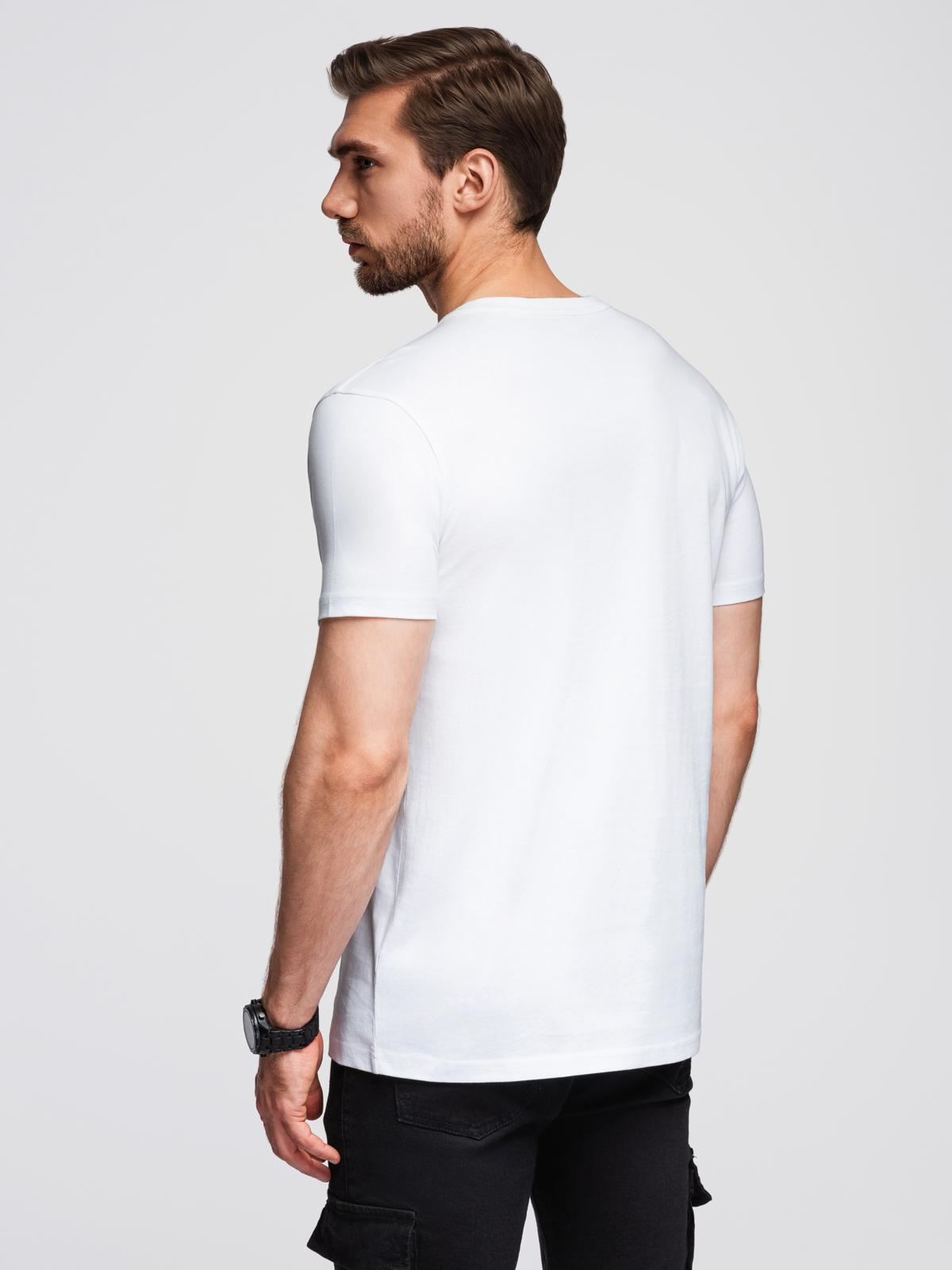 Ombre Men's t-shirt with large print - white