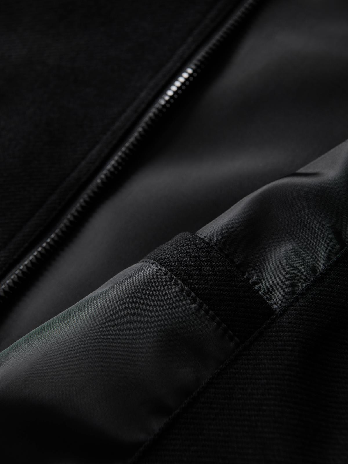 Ombre Men&#039;s raglan sleeve bomber jacket - black