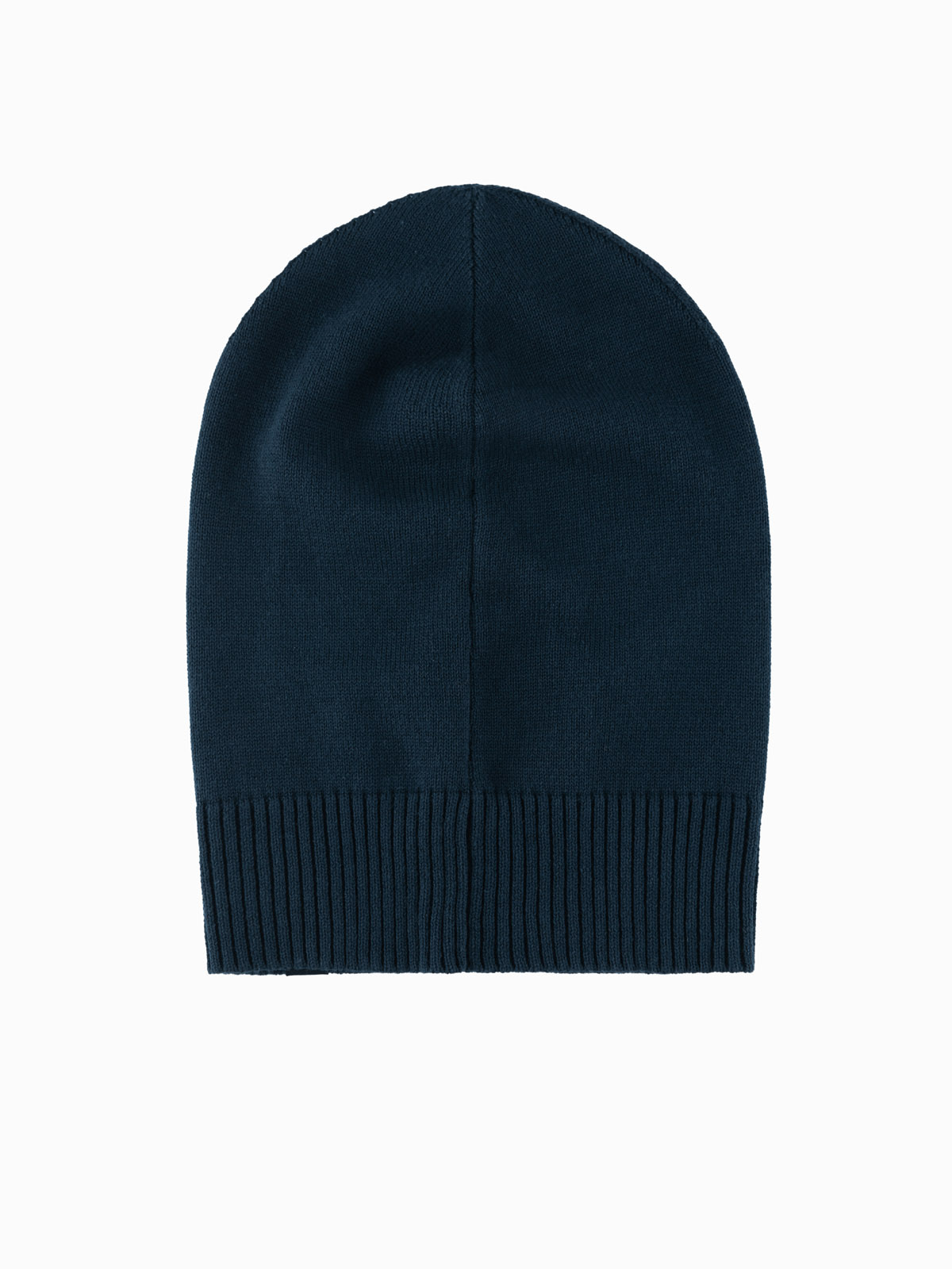 Ombre Men&#039;s cotton knit winter beanie hat - navy blue