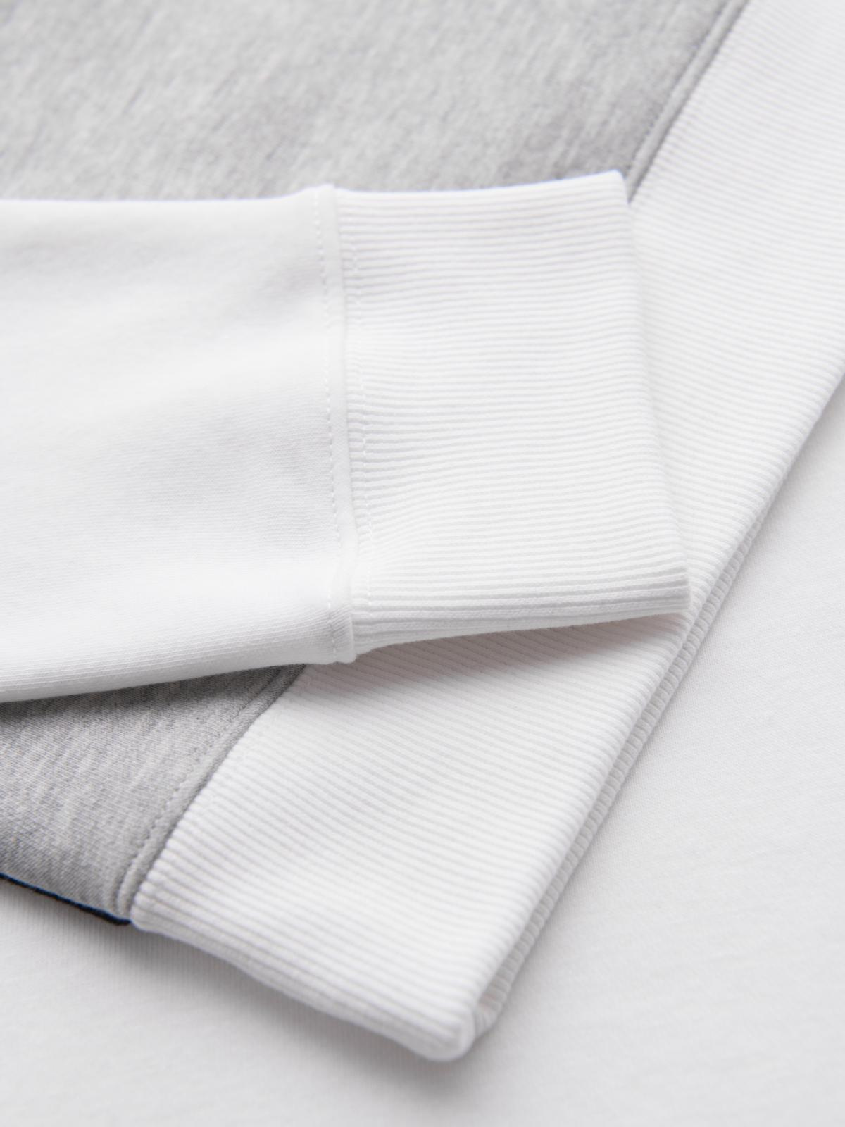 Ombre Men&#039;s OVERSIZE sweatshirt with contrasting color combination - white and gray