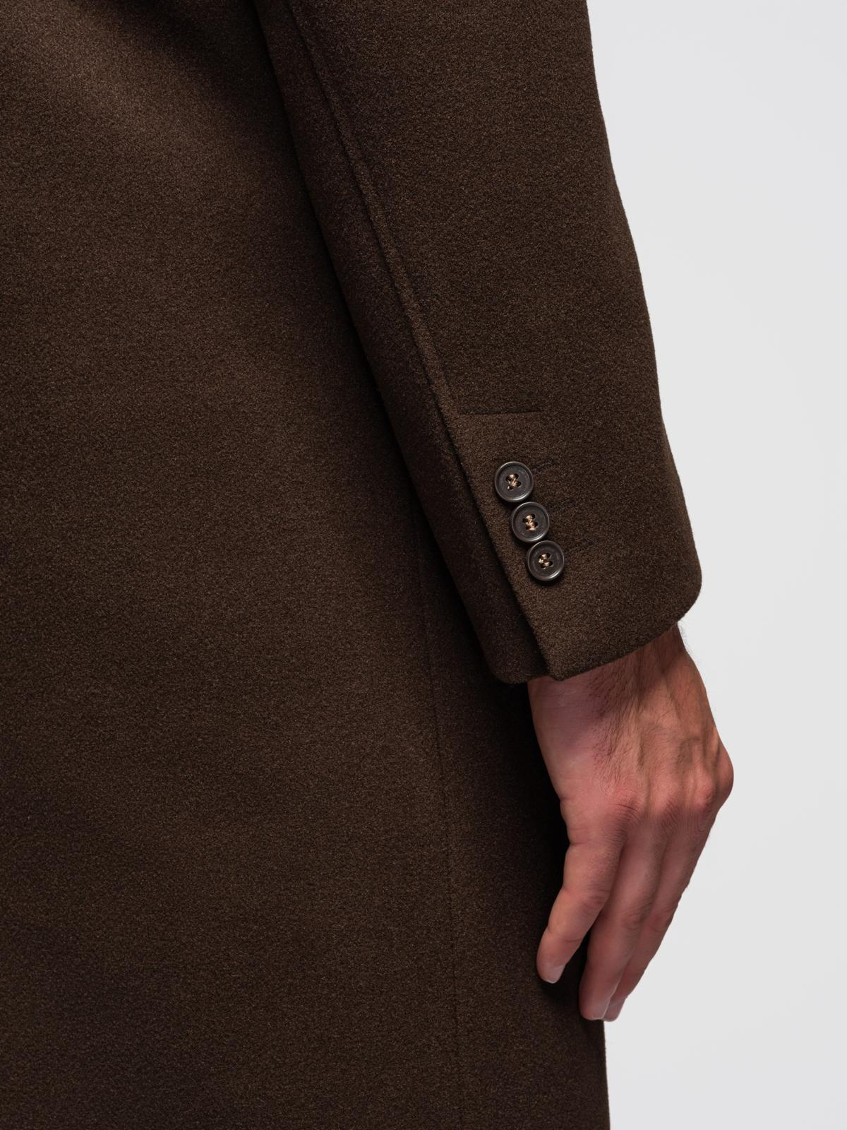 Palton lung bărbătesc cu guler