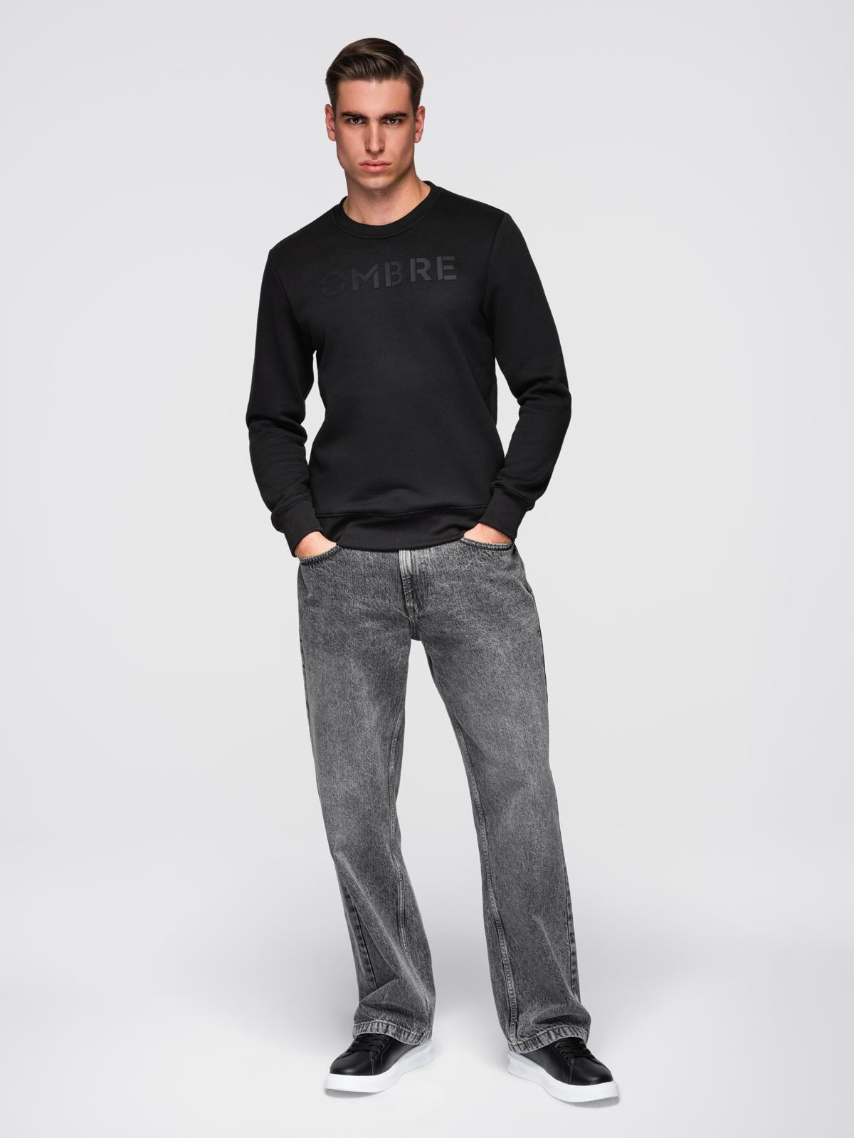 Ombre Classic men&#039;s sweatshirt with inscription - black