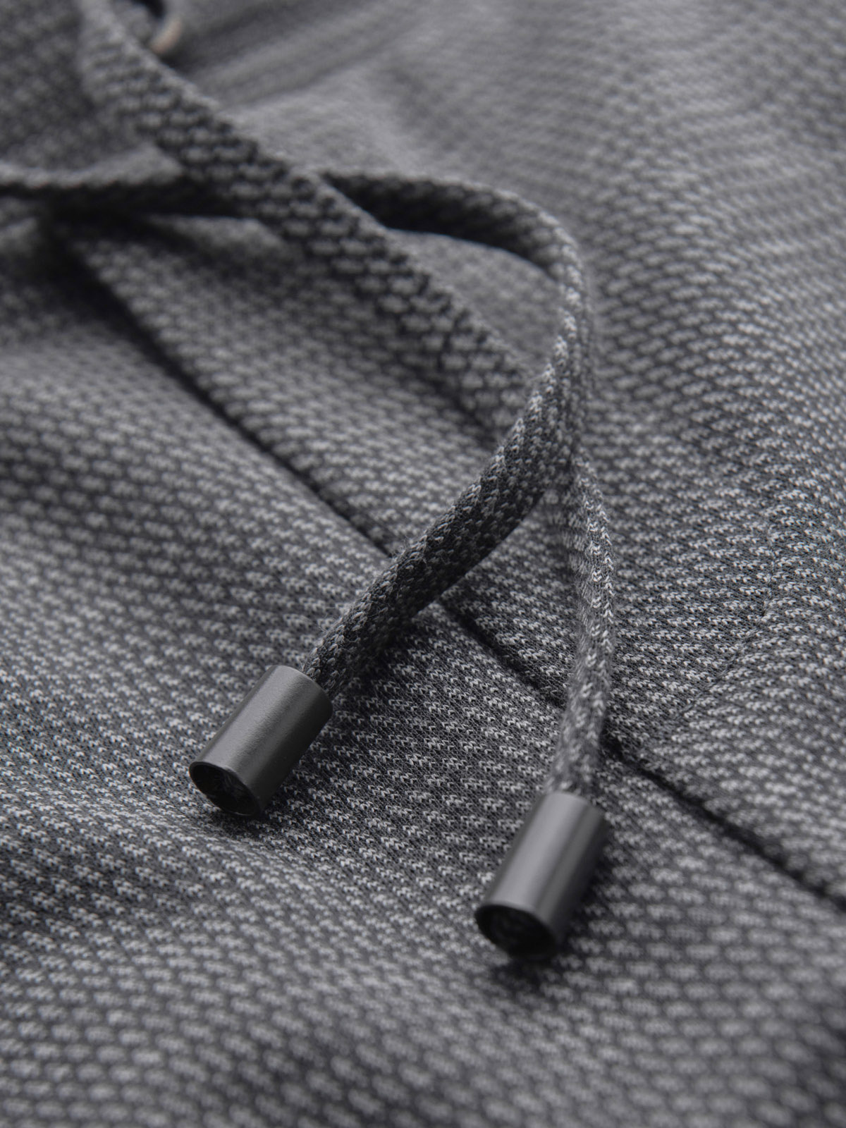 Ombre Men's structured knit elastic waistband short shorts - graphite