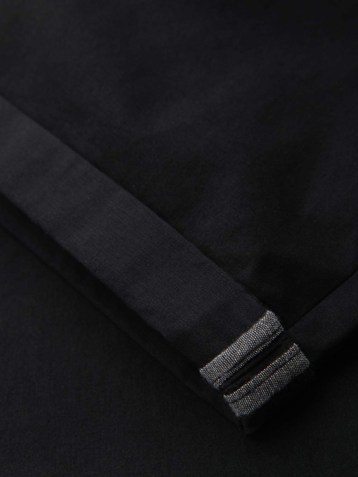Ombre Classic men's chino shorts with rolled up leg - black