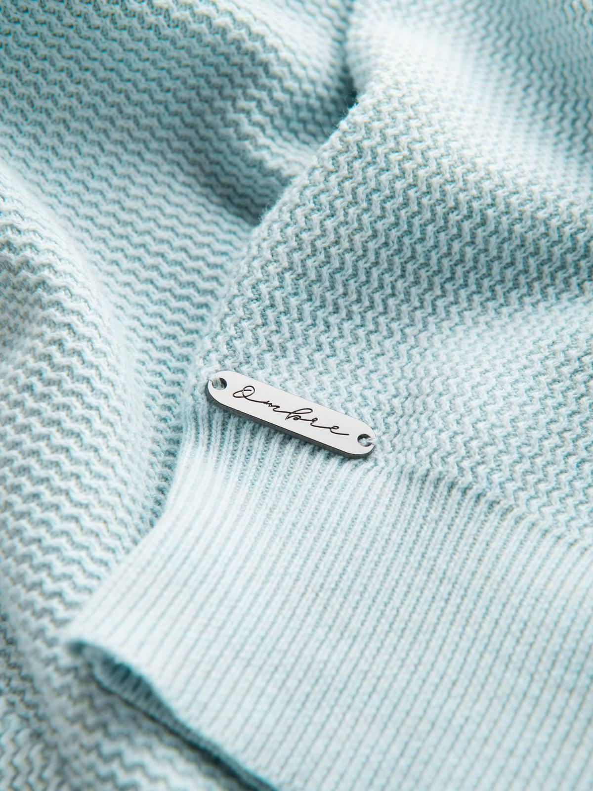 Ombre Men's mélange structured knit sweater - mint