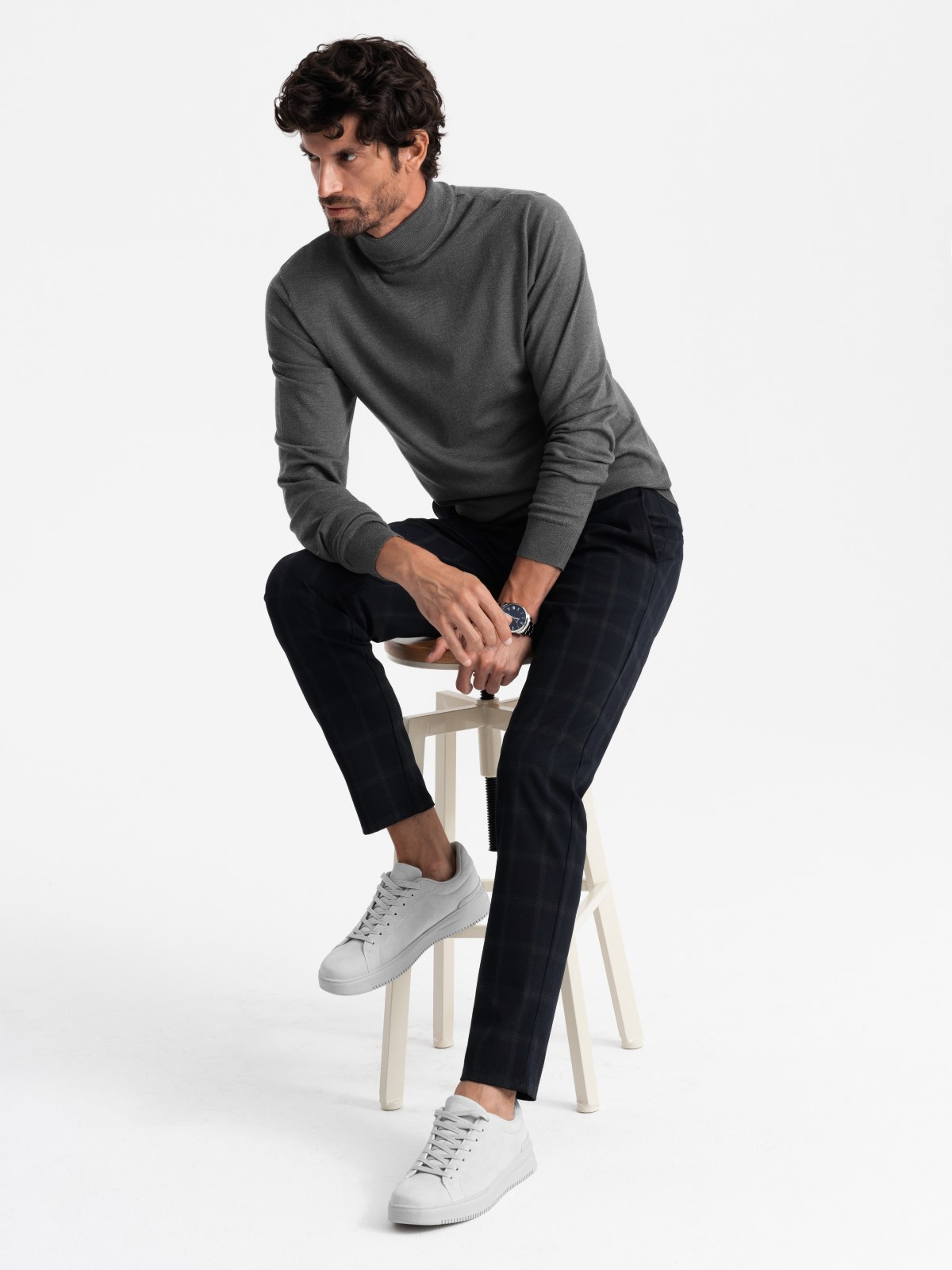 Ombre Men&#039;s uniform casual shoes in eco nubuck - light grey