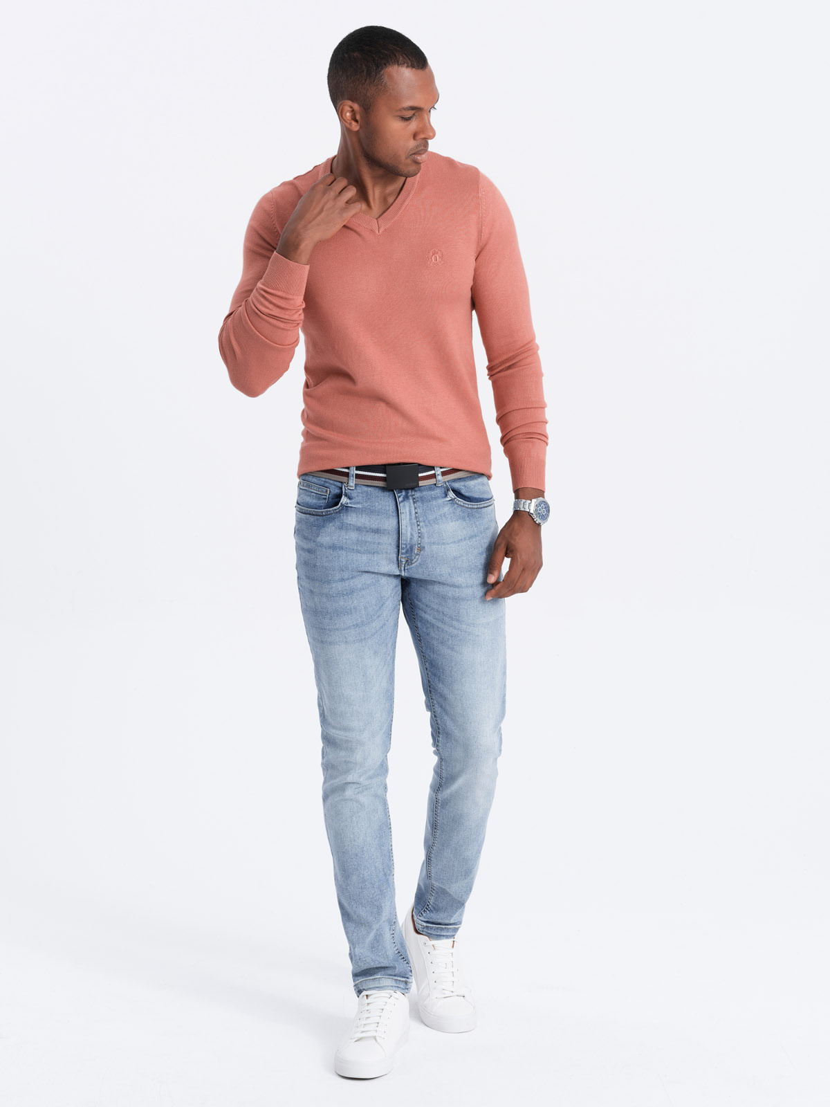 Pulover bărbați Ombre V-Neck