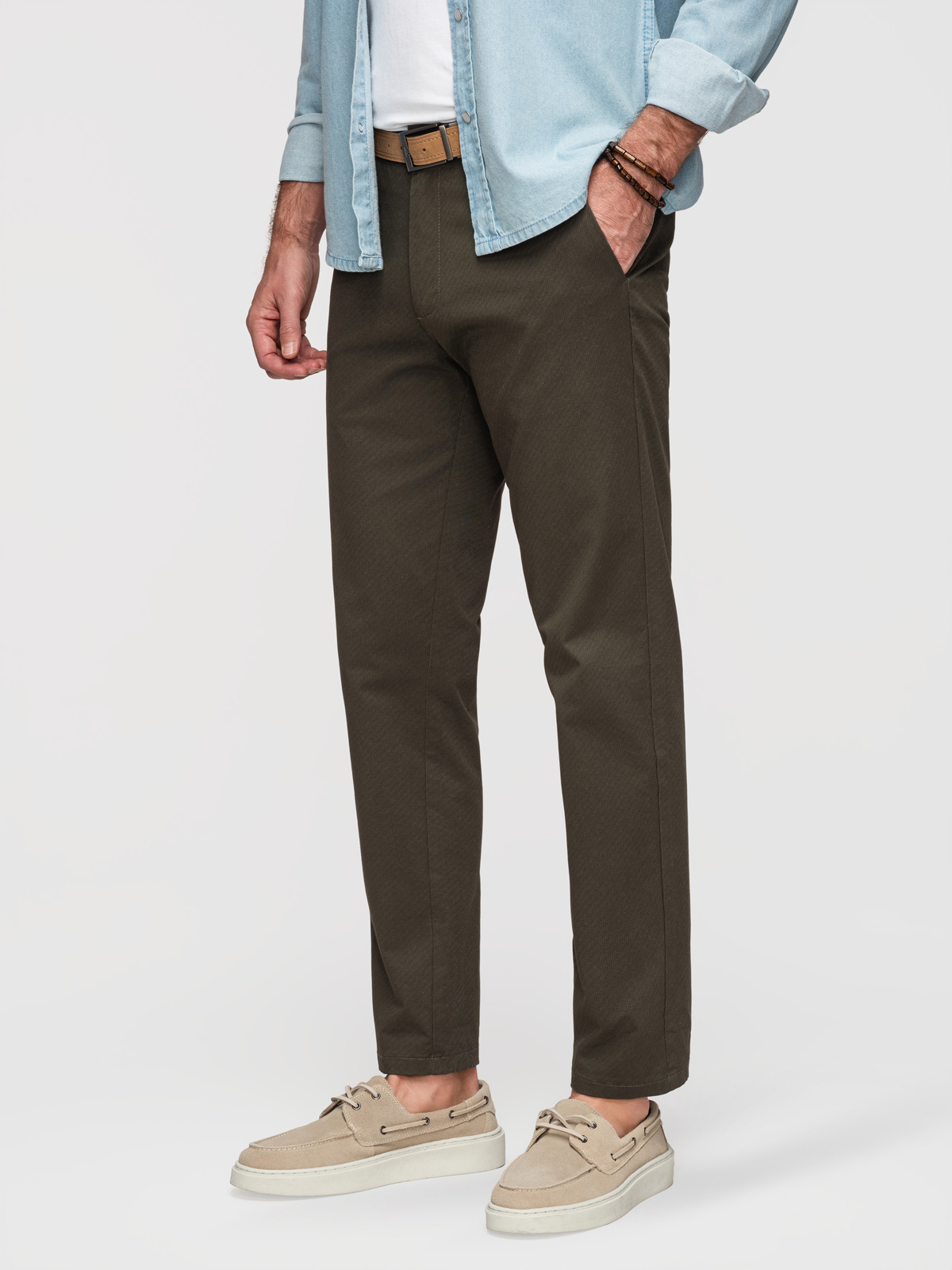 Levně Ombre chino kalhoty REGULAR FIT