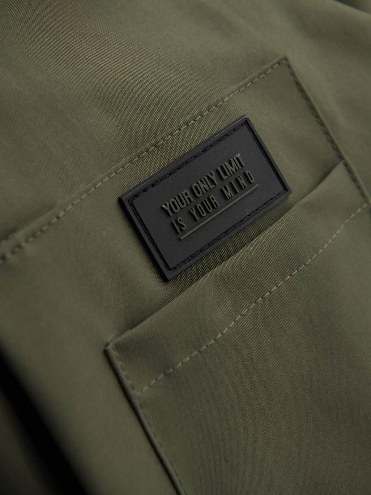 Ombre Men's functional transitional jacket with hood - olive