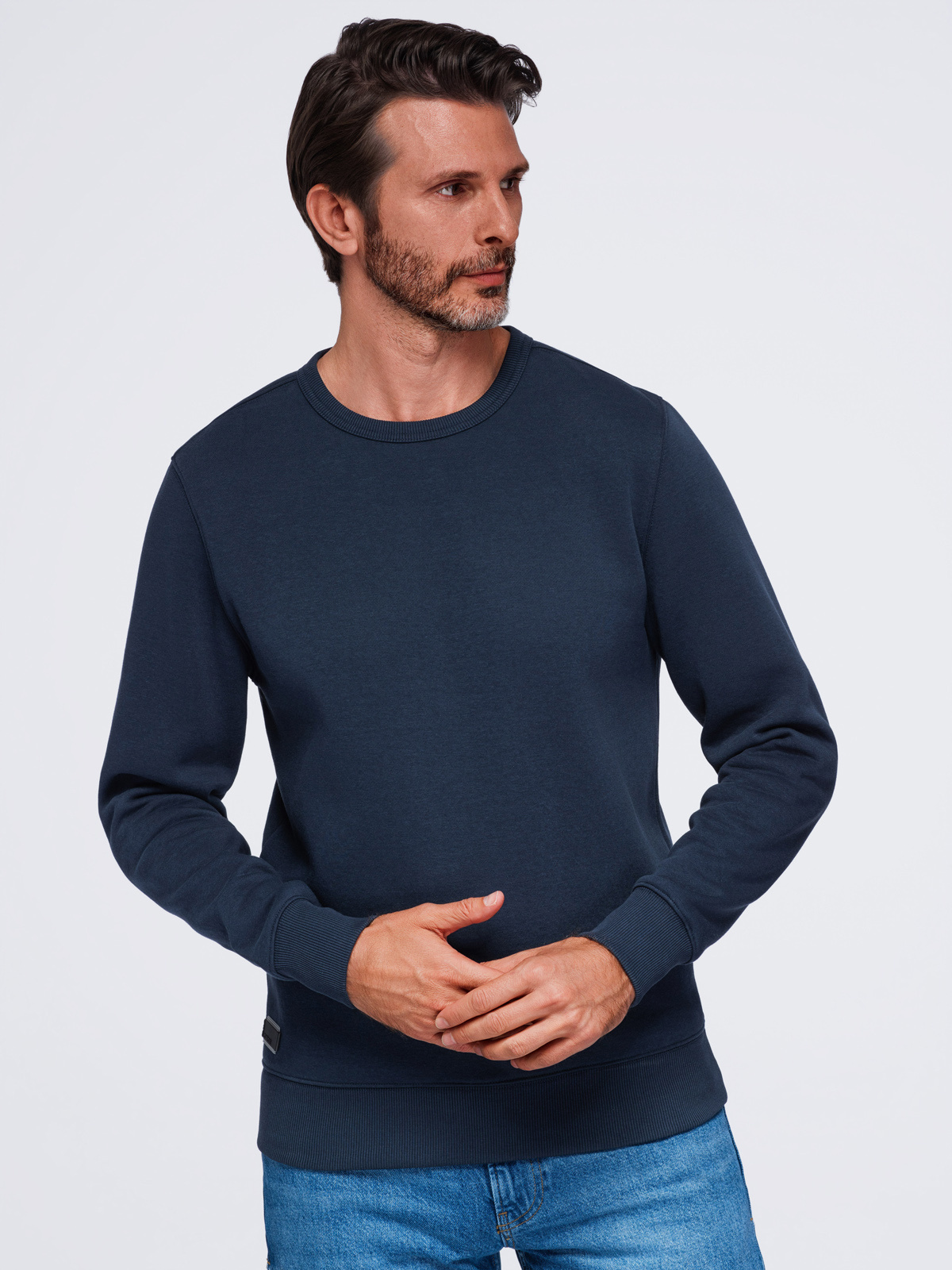 Ombre BASIC Men’s Non-Zip Sweatshirt – Navy Blue
