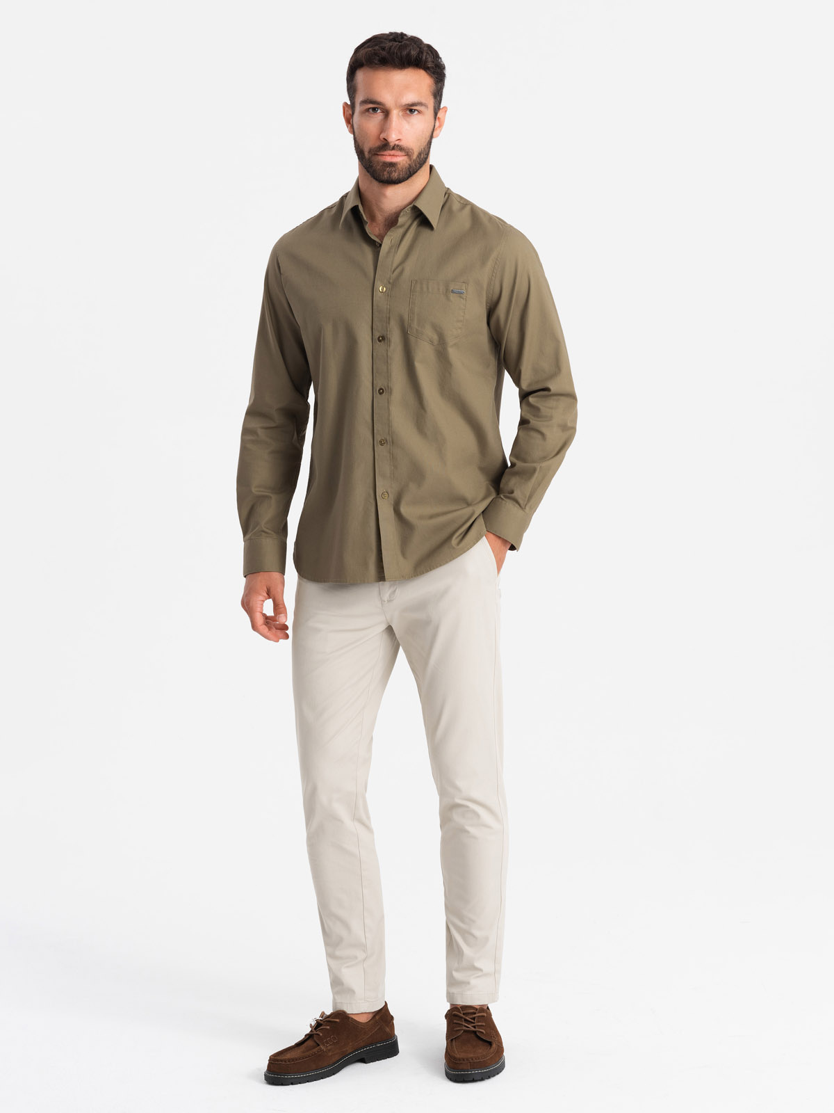 Ombre Men's REGULAR FIT uniform chino pants - beige