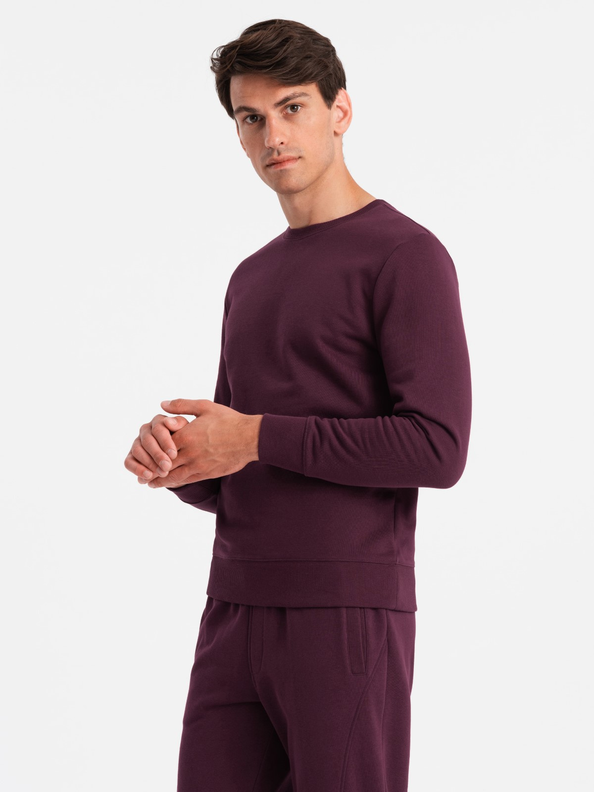 Ombre BASIC men's cotton sweatshirt set BASIC sweatshirt + joggers