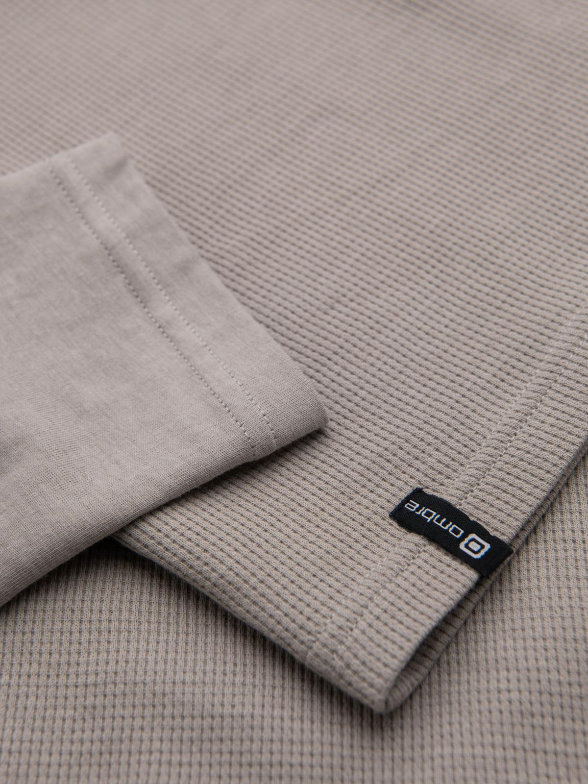 Ombre Men's longsleeve with "waffle" texture - ash