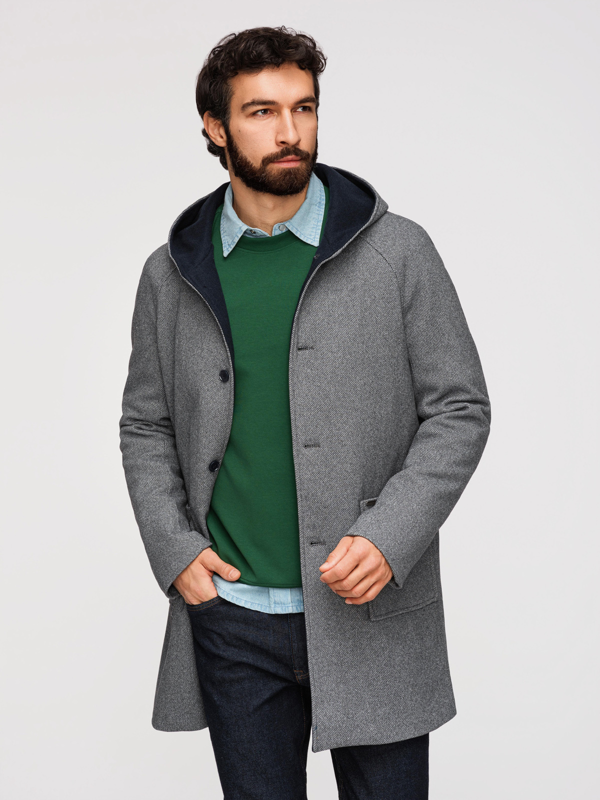 Pánský kabát Ombre