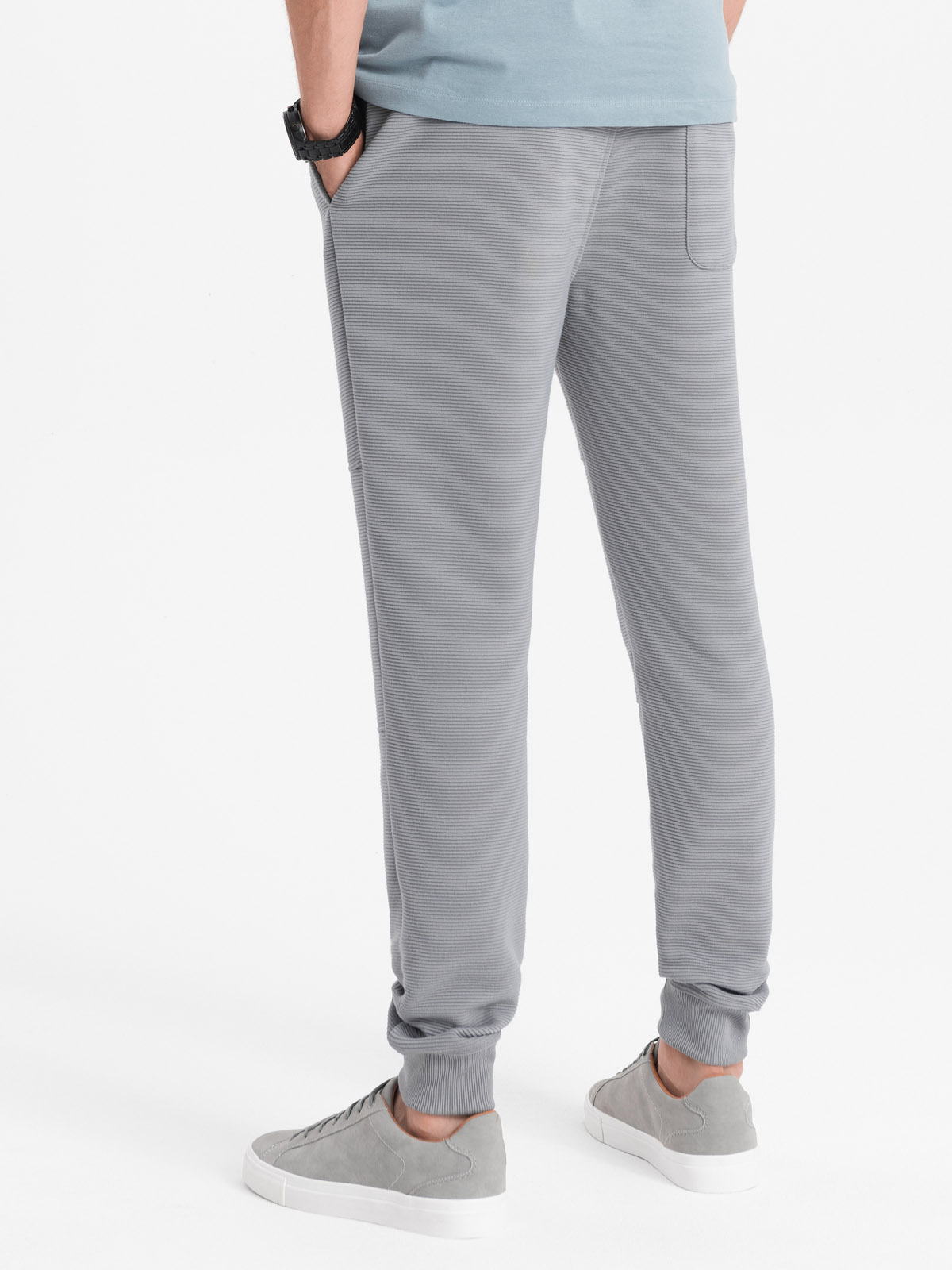 Ombre Men&#039;s ottoman fabric sweatpants - gray