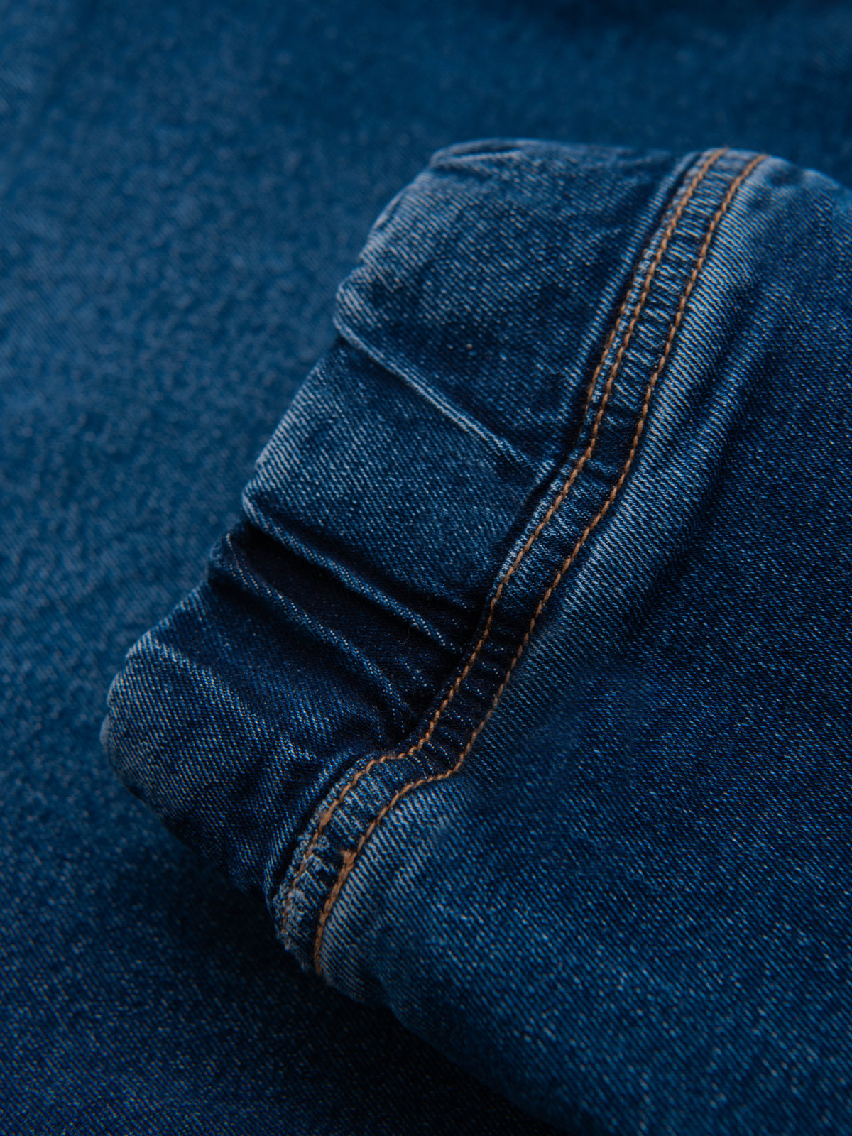 Ombre Men&#039;s denim JOGGERS pants with classic bandage - blue