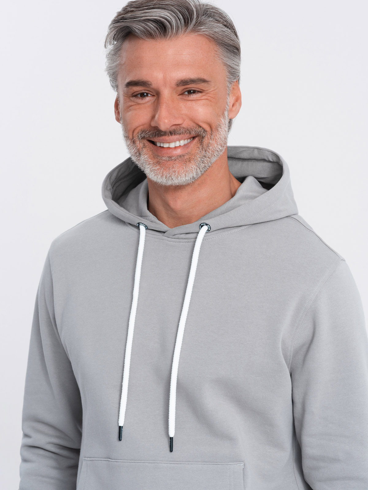 Ombre Men's Kangaroo Hooded Sweatshirt - Gray