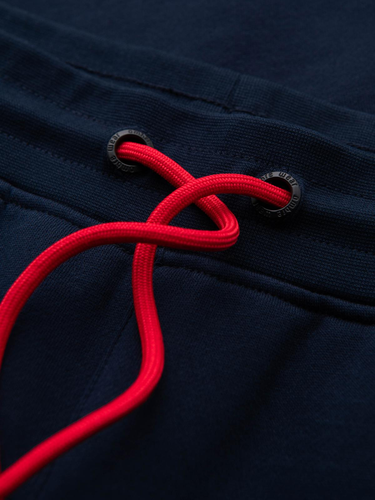 Ombre Men&#039;s sports jogger pants with stripes - navy blue