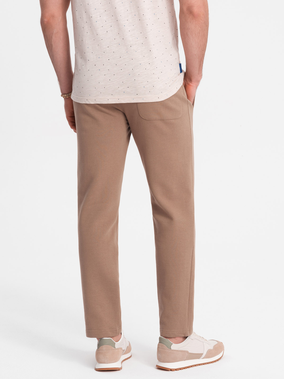 Ombre Men's sweatpants with unlined leg - brown