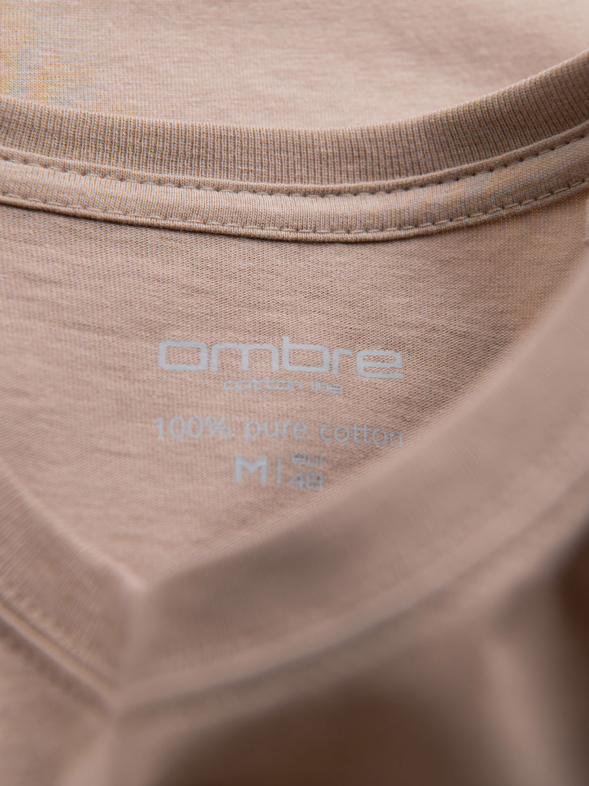 Ombre Classic BASIC men's cotton T-shirt - sand